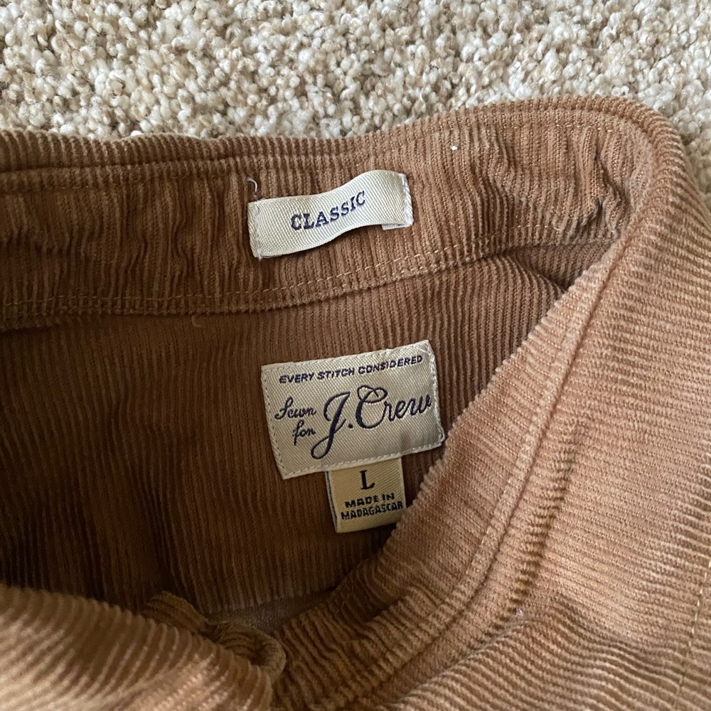 J Crew Men’ Corduroy Button up Shirt